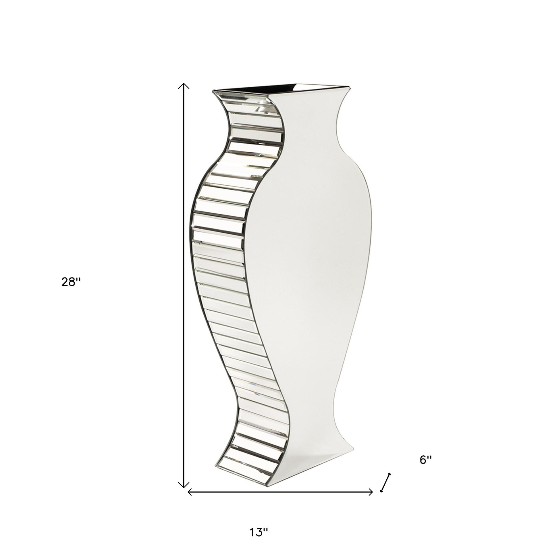 28" Clear Crystal Glass Table Vase - Loft&Timber