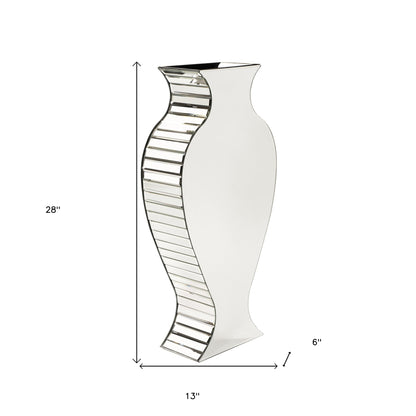 28" Clear Crystal Glass Table Vase - Loft&Timber