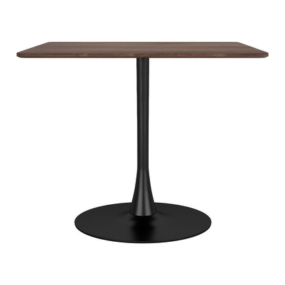 35" Square Steel Pedestal Base Dining Table - Loft&Timber