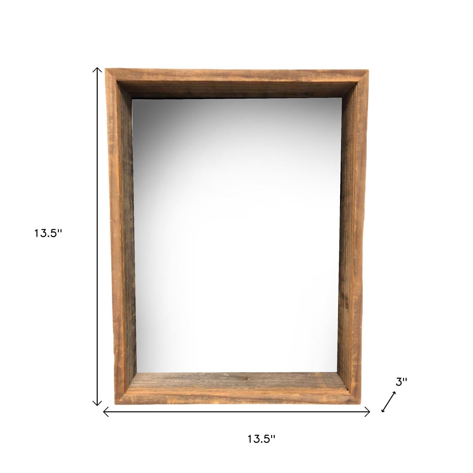 12" x 12" Gray Solid Wood Hanging Picture Frame - Loft&Timber