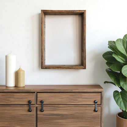12" x 12" Gray Solid Wood Hanging Picture Frame - Loft&Timber