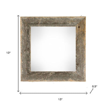 10" x 10" Gray Solid Wood Hanging Picture Frame - Loft&Timber