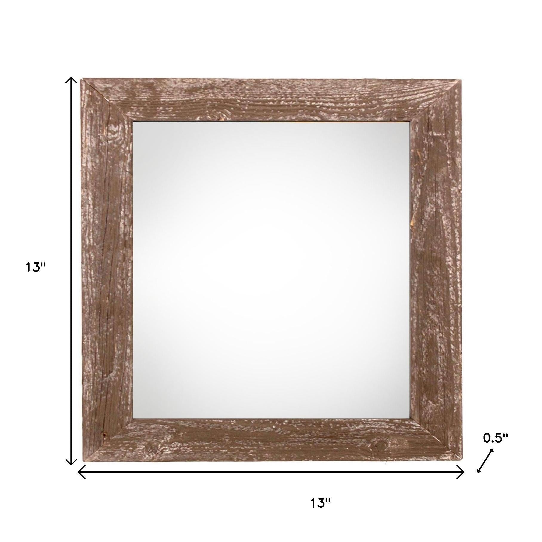 10" x 10" Brown Solid Wood Hanging Picture Frame - Loft&Timber