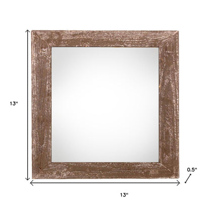 10" x 10" Brown Solid Wood Hanging Picture Frame - Loft&Timber