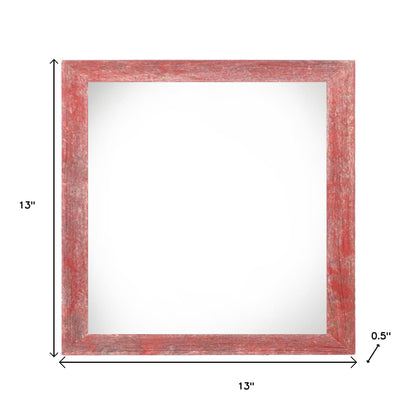 10" x 10" Red Solid Wood Hanging Picture Frame - Loft&Timber