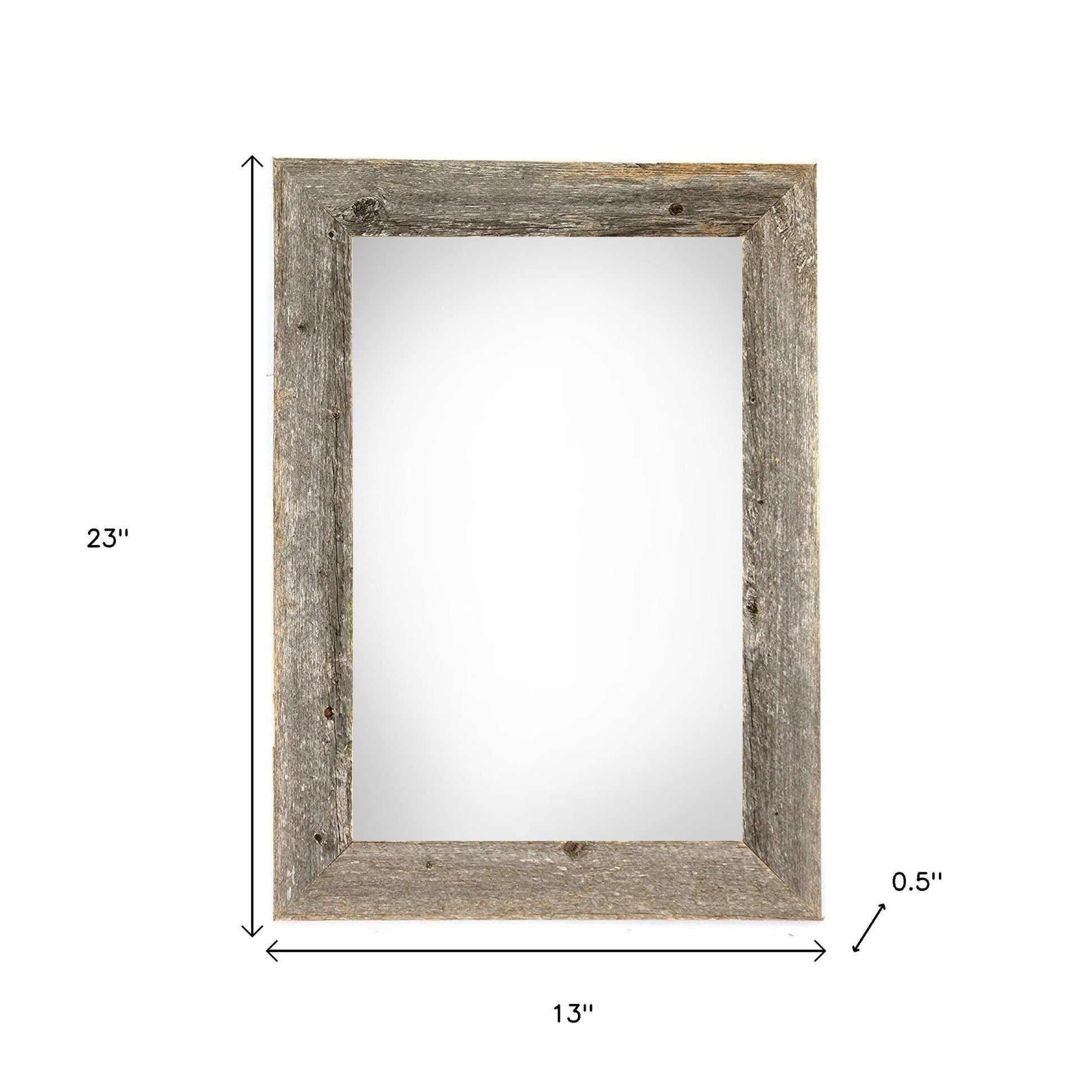 10" x 20" Gray Solid Wood Hanging Picture Frame - Loft&Timber