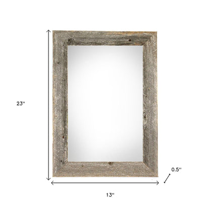 10" x 20" Gray Solid Wood Hanging Picture Frame - Loft&Timber