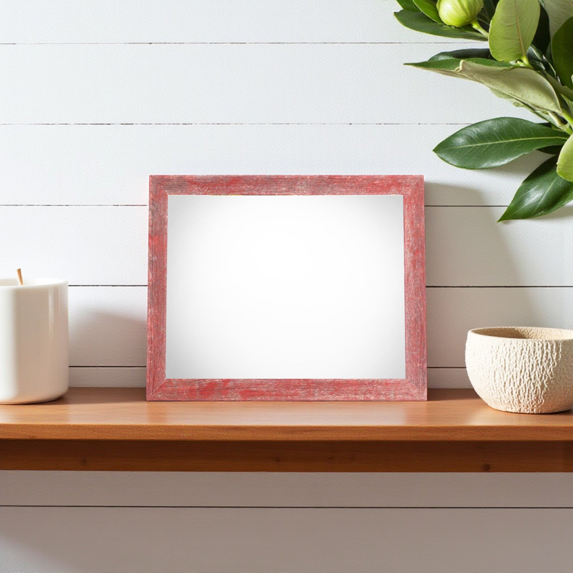12" x 12" Red Solid Wood Tabletop Picture Frame - Loft&Timber
