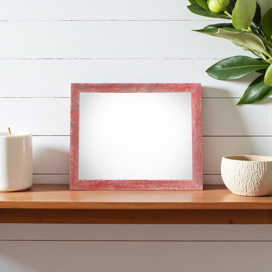 12" x 12" Red Solid Wood Tabletop Picture Frame - Loft&Timber