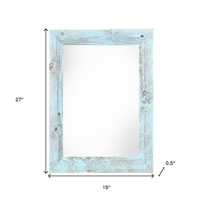 12" x 24" Blue Solid Wood Hanging Picture Frame - Loft&Timber
