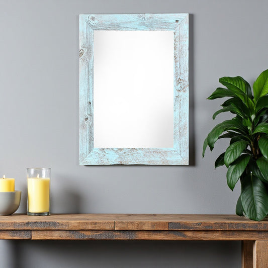 12" x 24" Blue Solid Wood Hanging Picture Frame - Loft&Timber