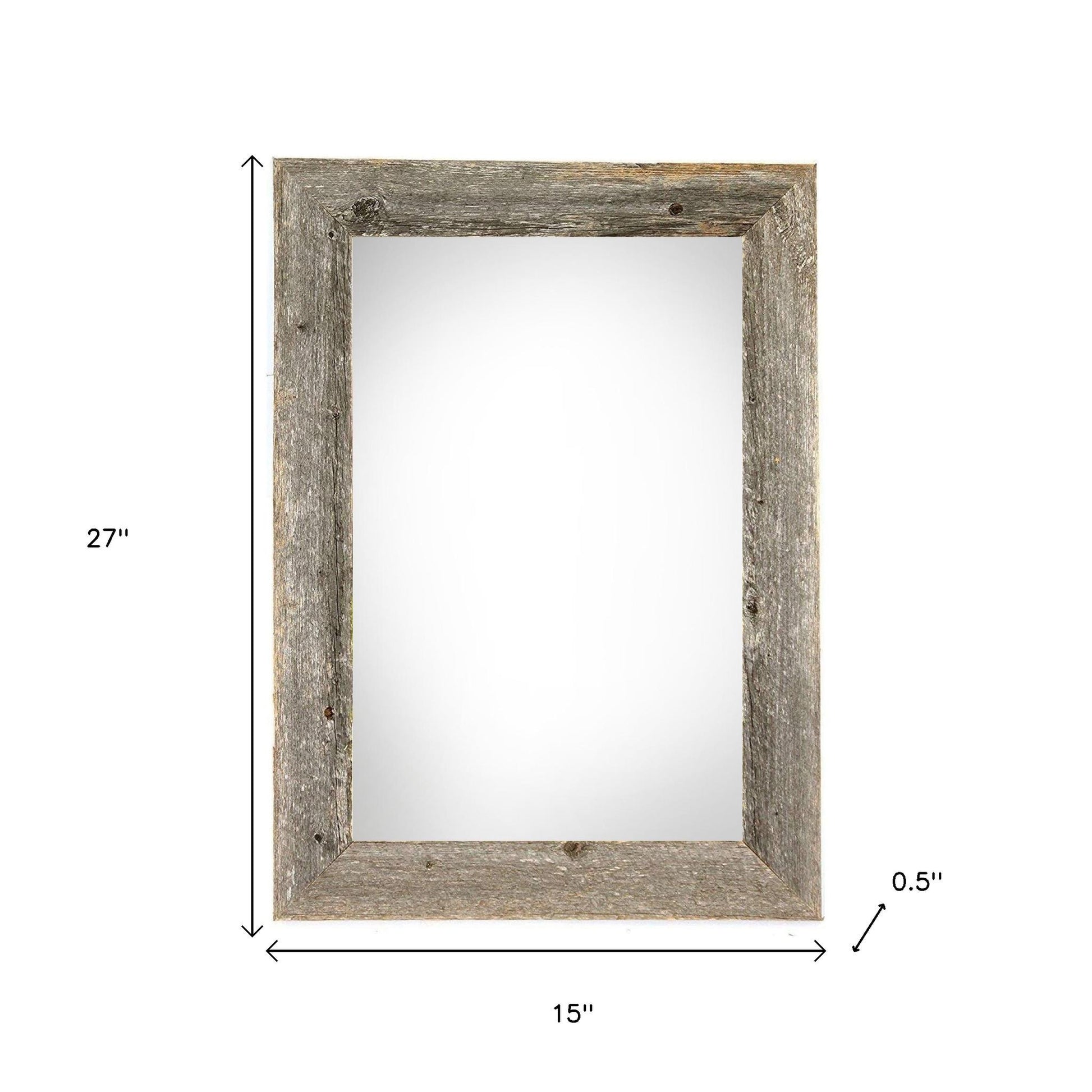 12" x 24" Gray Solid Wood Hanging Picture Frame - Loft&Timber