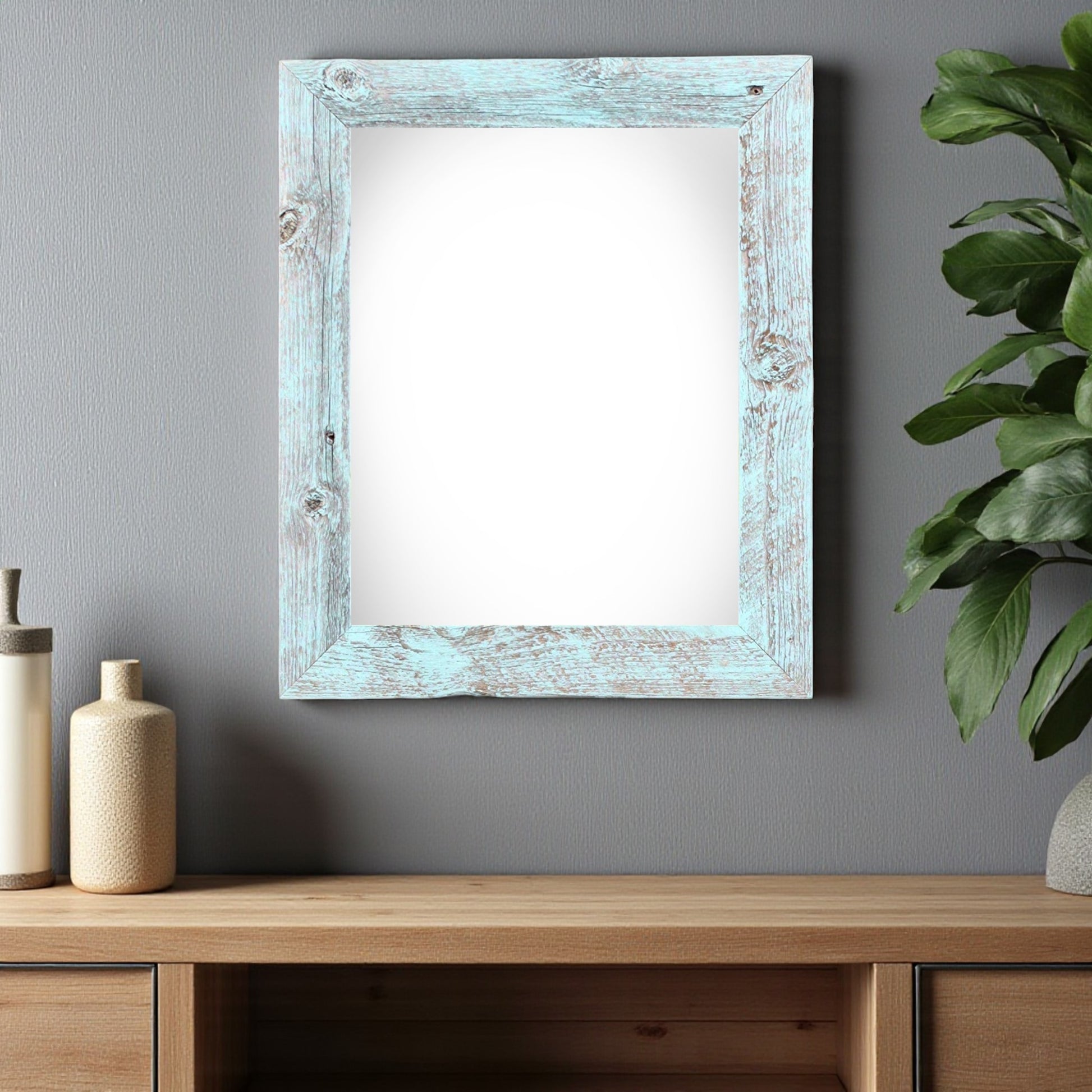 13" x 19" Blue Solid Wood Hanging Picture Frame - Loft&Timber