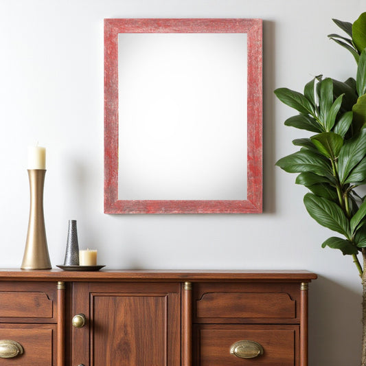 14" x 18" Red Solid Wood Hanging Picture Frame - Loft&Timber