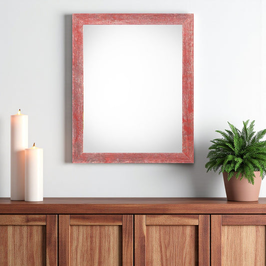20" x 30" Red Solid Wood Hanging Picture Frame - Loft&Timber