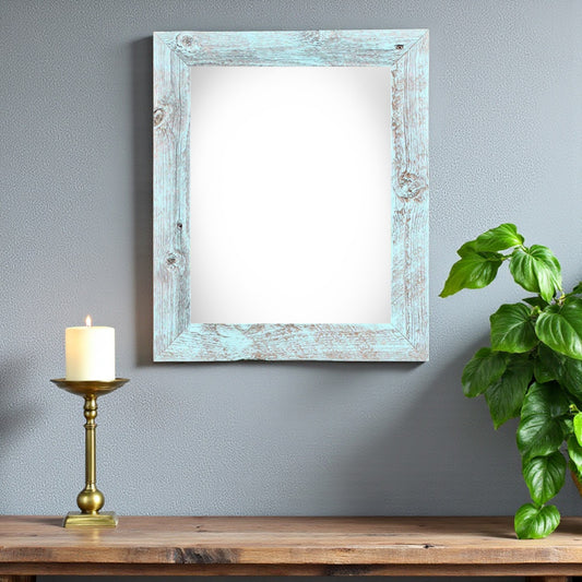 22" x 28" Blue Solid Wood Hanging Picture Frame - Loft&Timber