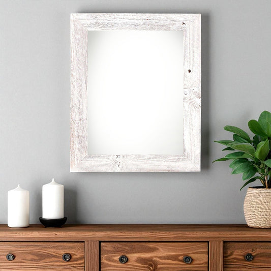 24" x 30" White Solid Wood Hanging Picture Frame - Loft&Timber