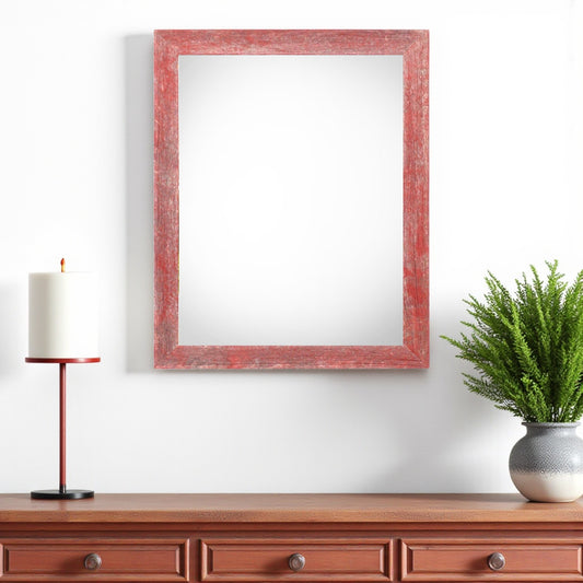 24" x 36" Red Solid Wood Hanging Picture Frame - Loft&Timber