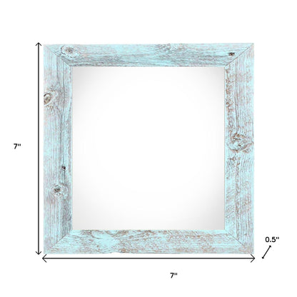 4" x 4" Blue Solid Wood Tabletop Picture Frame - Loft&Timber