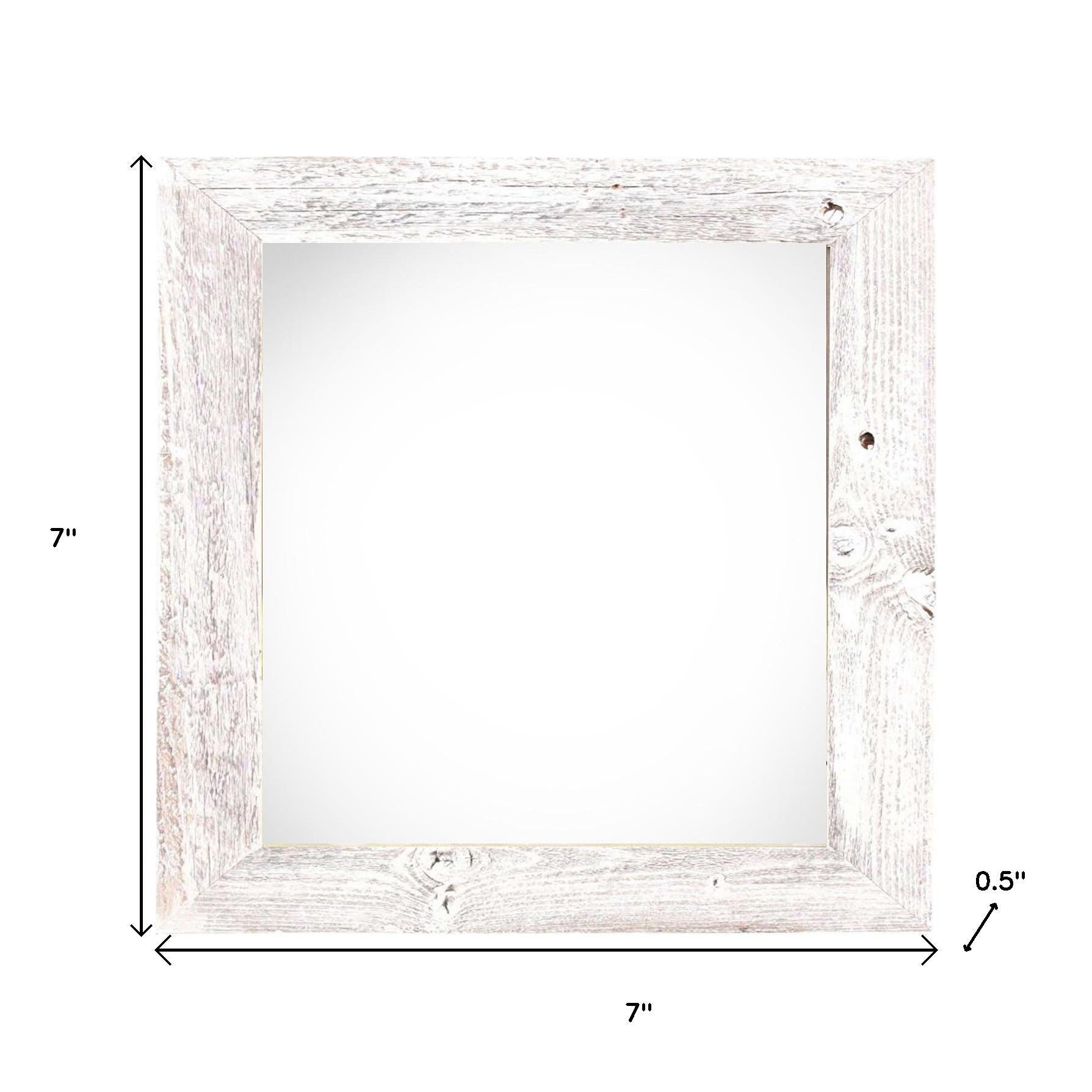 4" x 4" White Solid Wood Tabletop Picture Frame - Loft&Timber