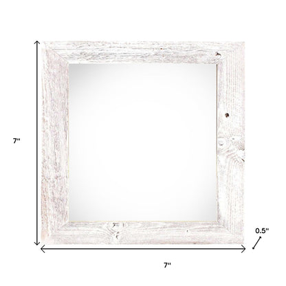 4" x 4" White Solid Wood Tabletop Picture Frame - Loft&Timber