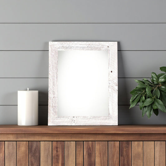 4" x 6" White Solid Wood Tabletop Picture Frame - Loft&Timber