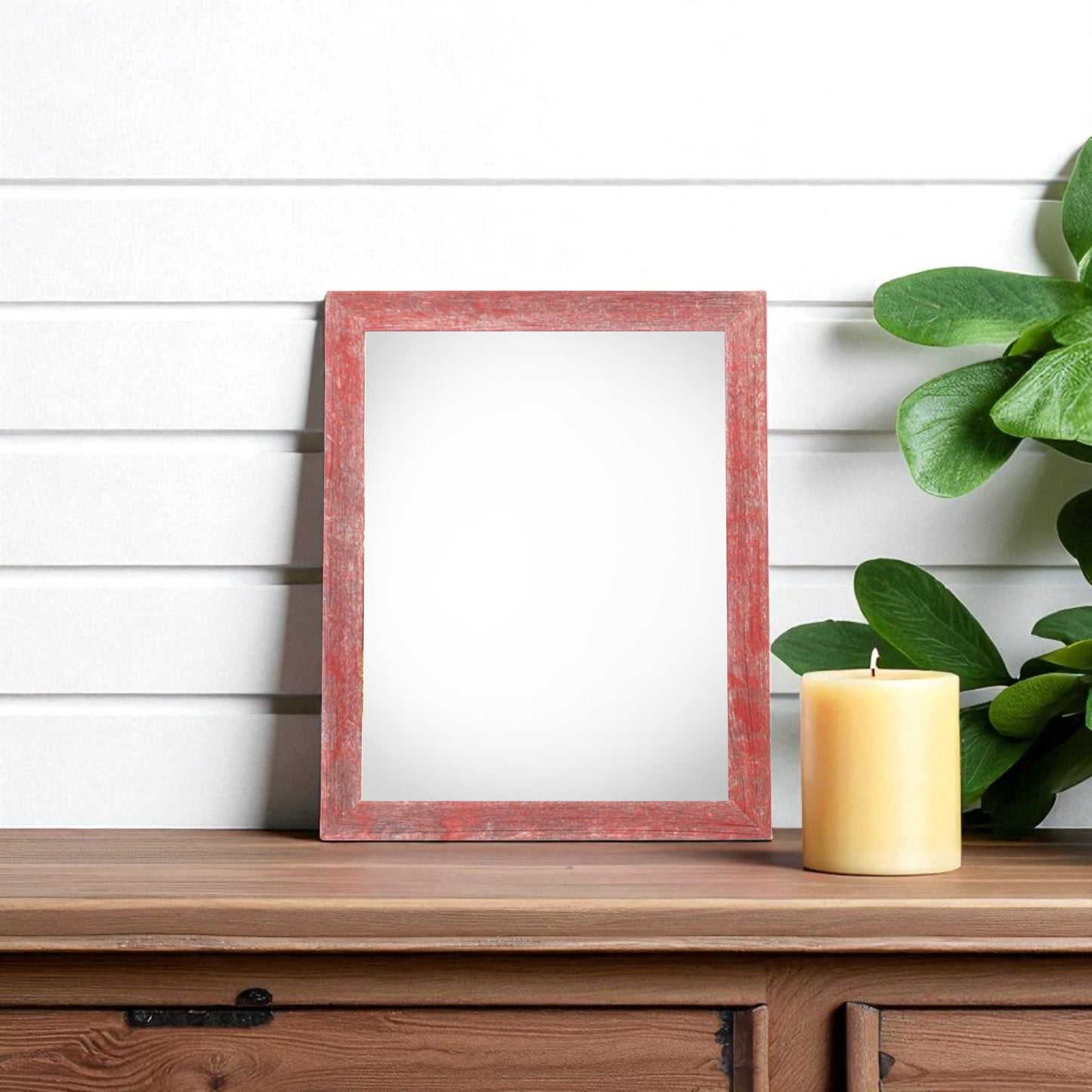 8" x 10" Red Solid Wood Tabletop Picture Frame - Loft&Timber