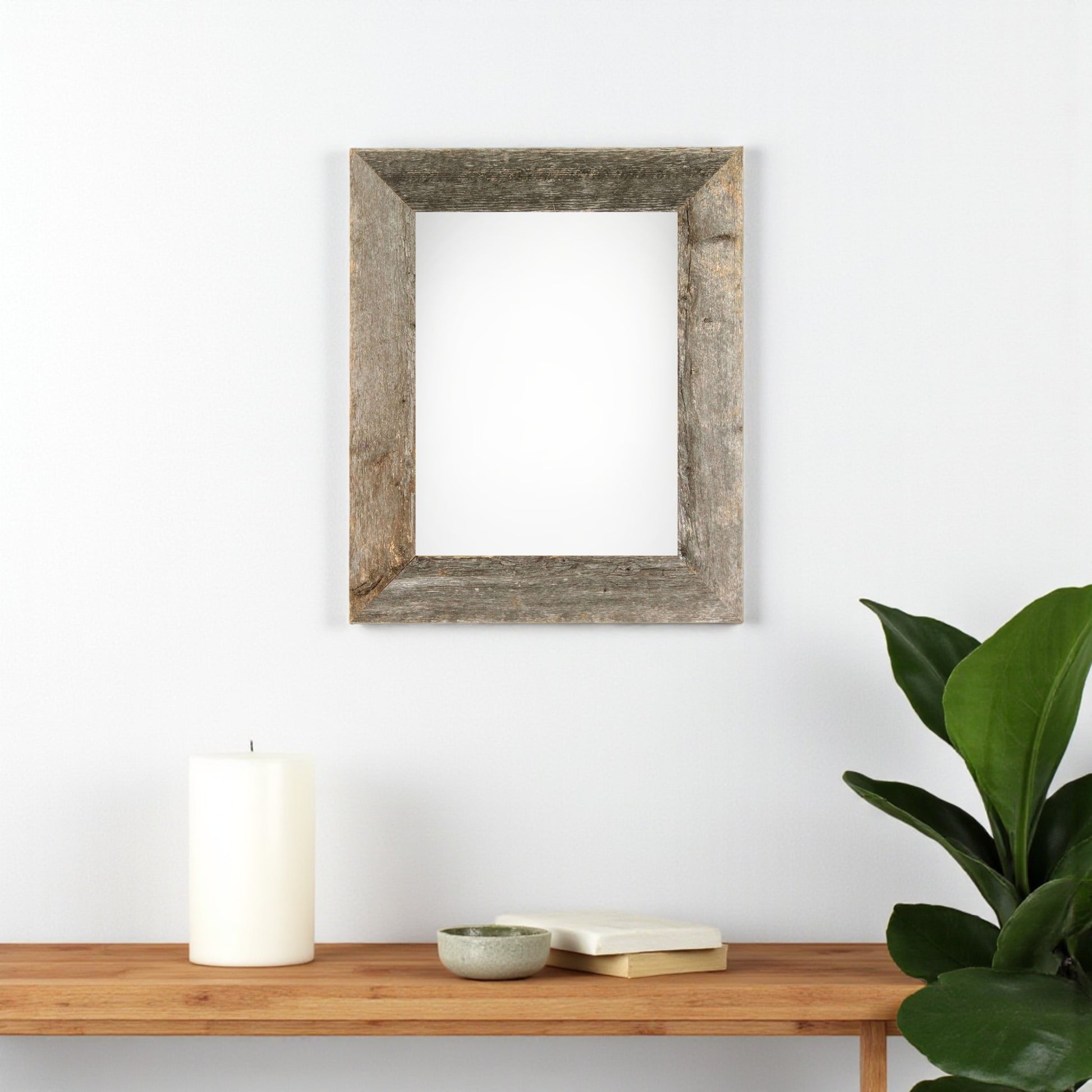 9" x 12" Gray Solid Wood Hanging Picture Frame - Loft&Timber