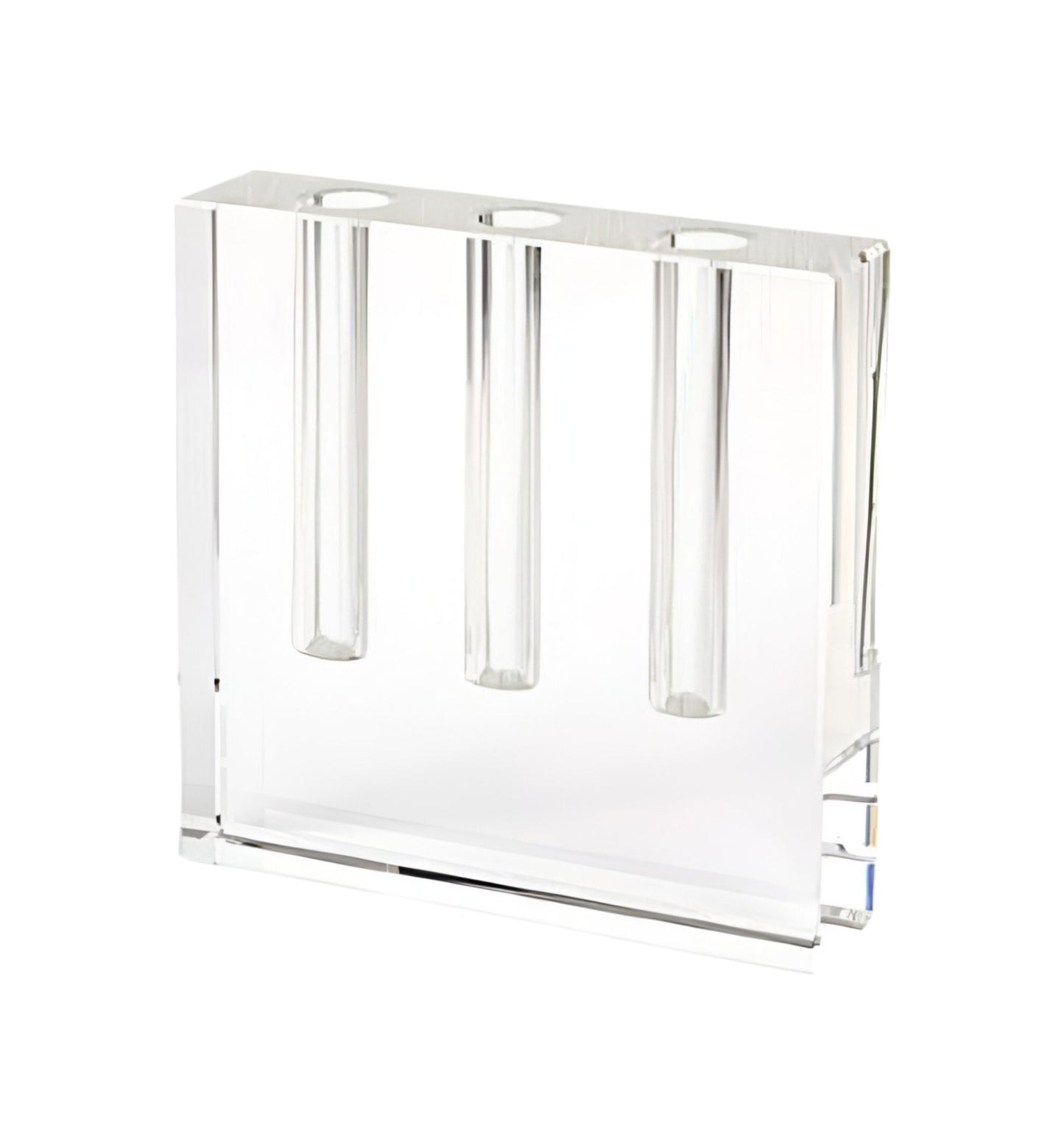 7" Clear Crystal Clear Square Table Vase - Loft&Timber