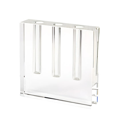 7" Clear Crystal Clear Square Table Vase - Loft&Timber