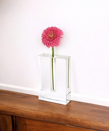 6" Clear Square Crystal Glass Table Vase - Loft&Timber