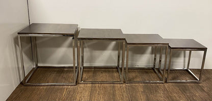 Set Of 4 Modern Rustic Nesting Accent Tables - Loft&Timber