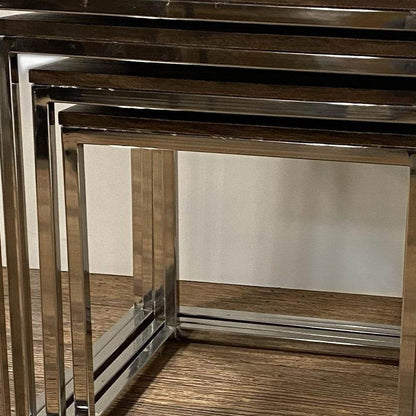 Set Of 4 Modern Rustic Nesting Accent Tables - Loft&Timber