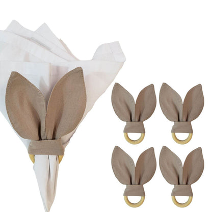 Maison Charlo | Easter Set of 4 Fendi Bunny Ears Napkin Rings | Dining Table Decor - Loft&Timber
