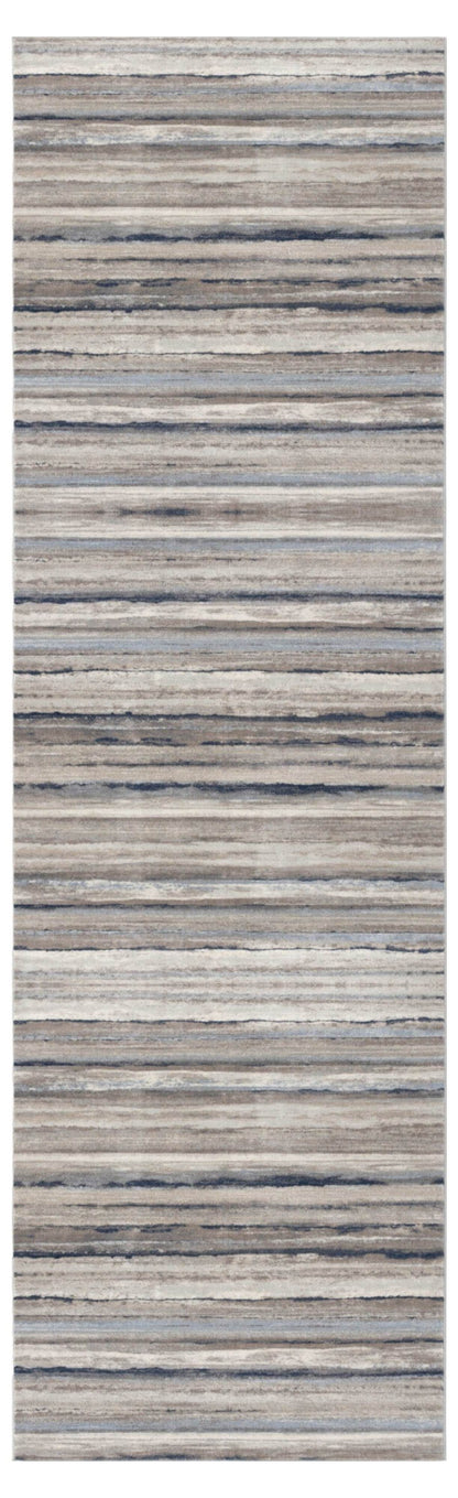 8' Blue Striped Runner Rug - Loft&Timber