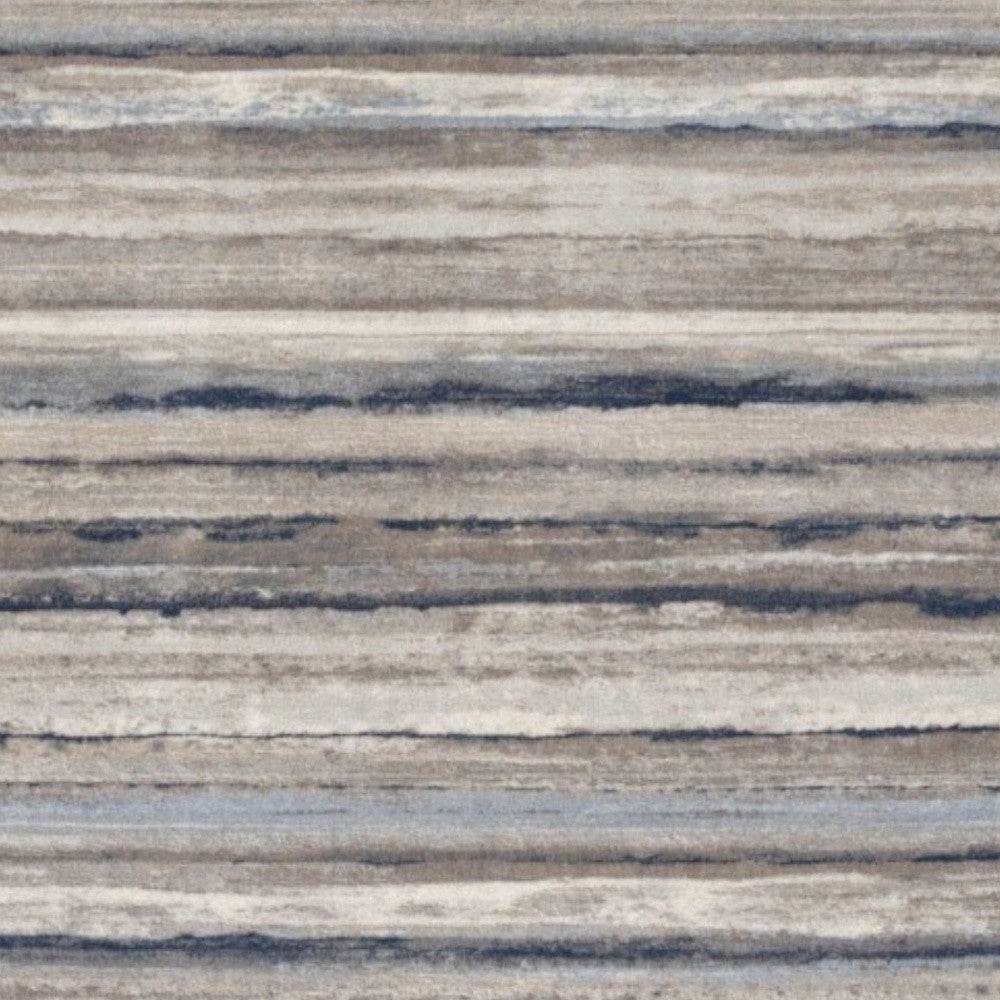 8' Blue Striped Runner Rug - Loft&Timber