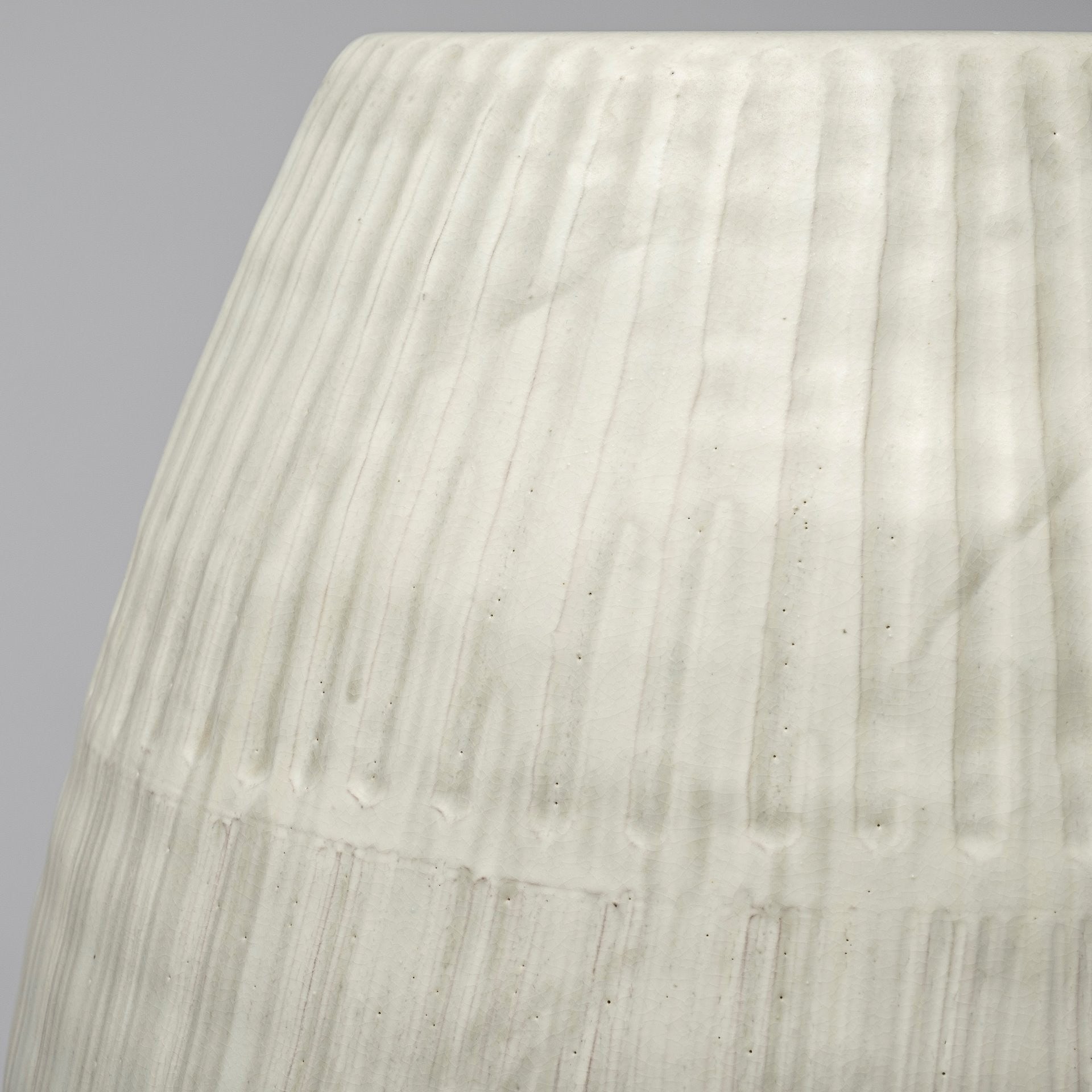 21" White Cylinder Ceramic Floor Vase - Loft&Timber