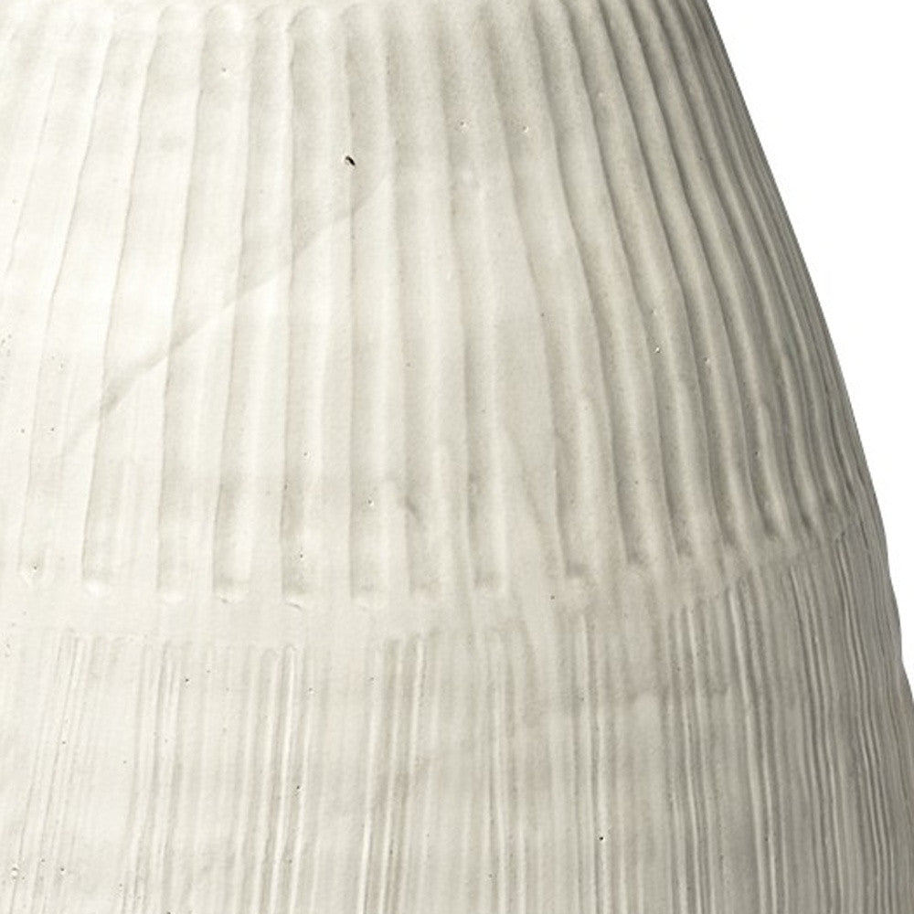 29" White Cylinder Ceramic Floor Vase - Loft&Timber