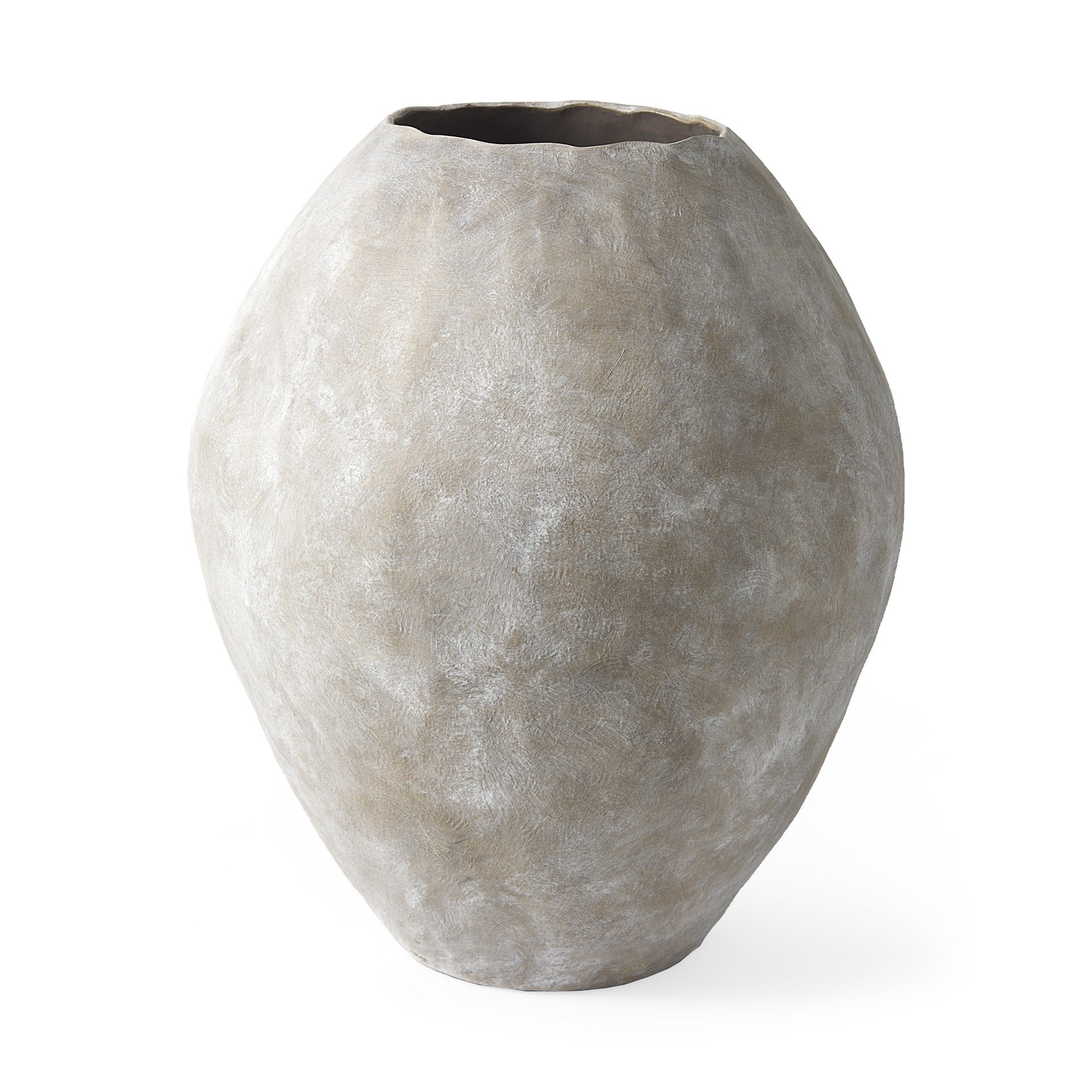 28" Tan Cylinder Ceramic Floor Vase - Loft&Timber