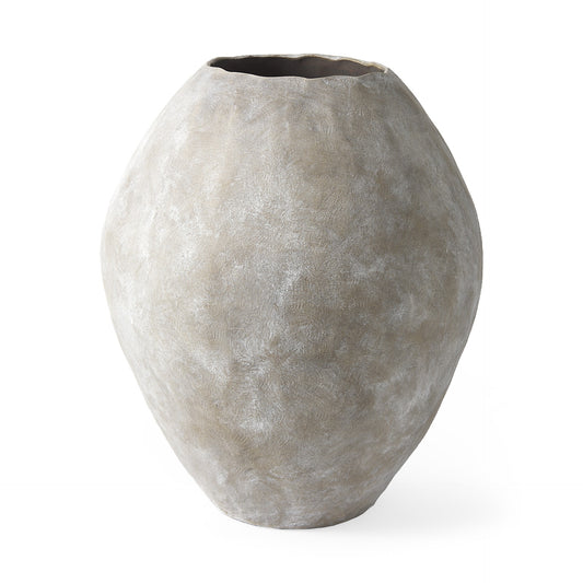28" Tan Cylinder Ceramic Floor Vase - Loft&Timber