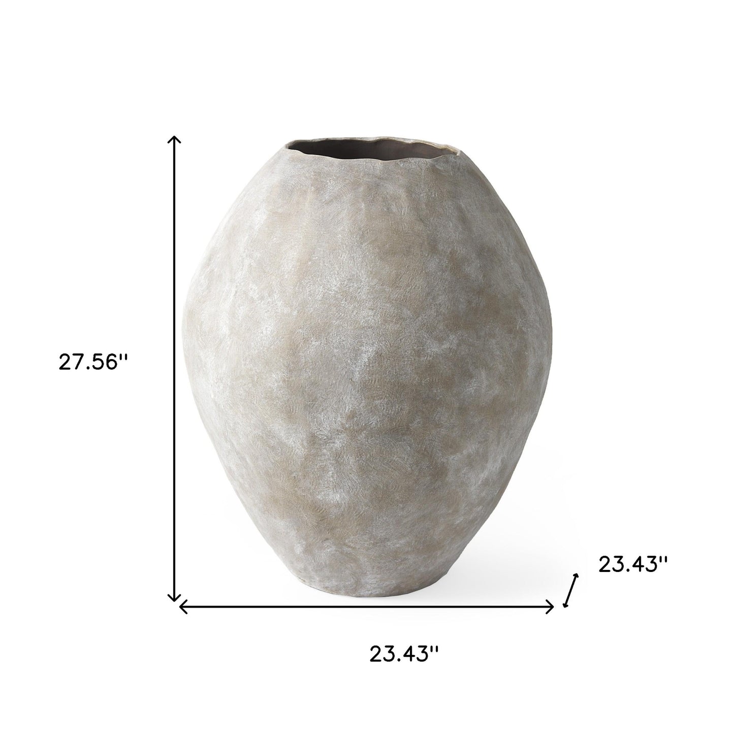 28" Tan Cylinder Ceramic Floor Vase - Loft&Timber
