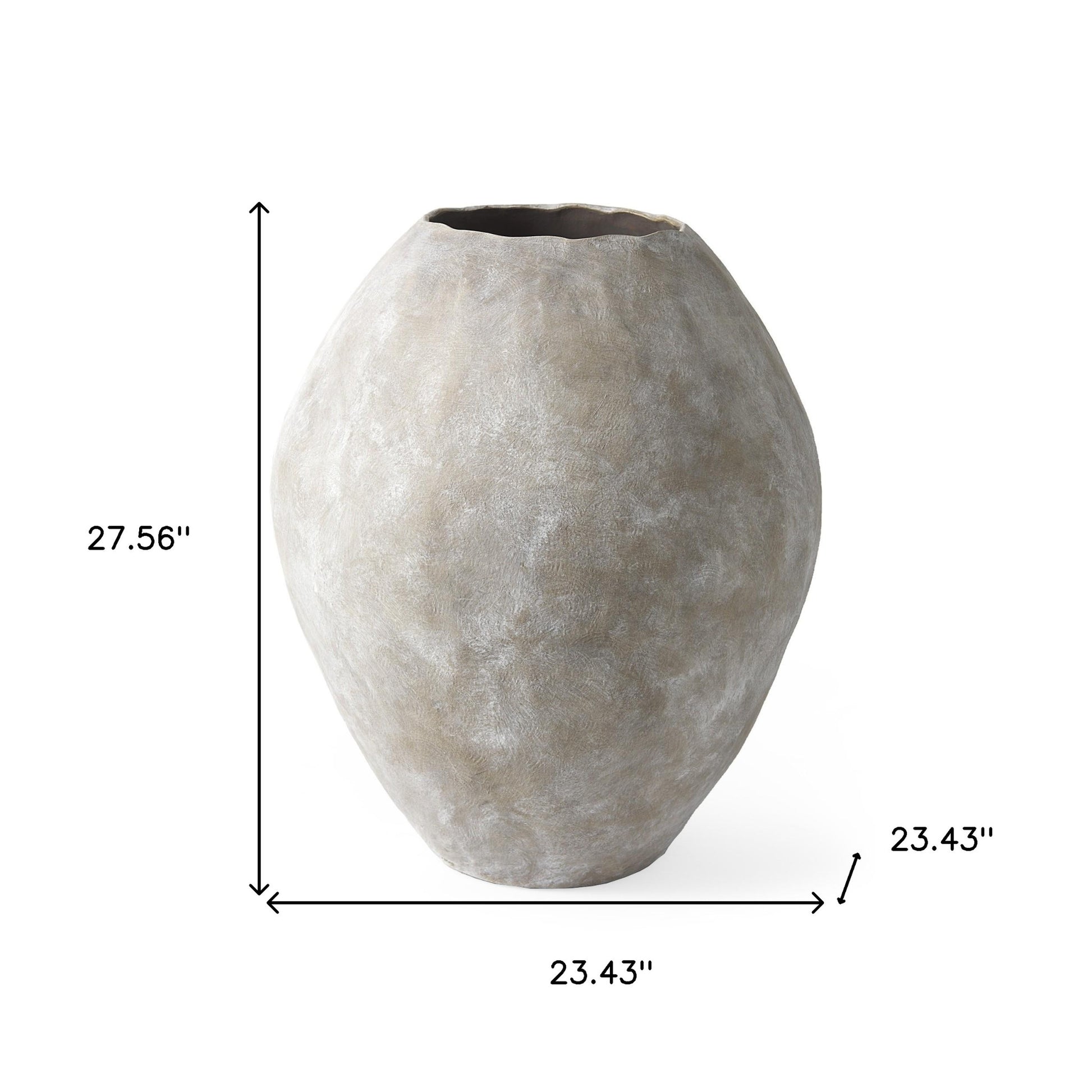 28" Tan Cylinder Ceramic Floor Vase - Loft&Timber