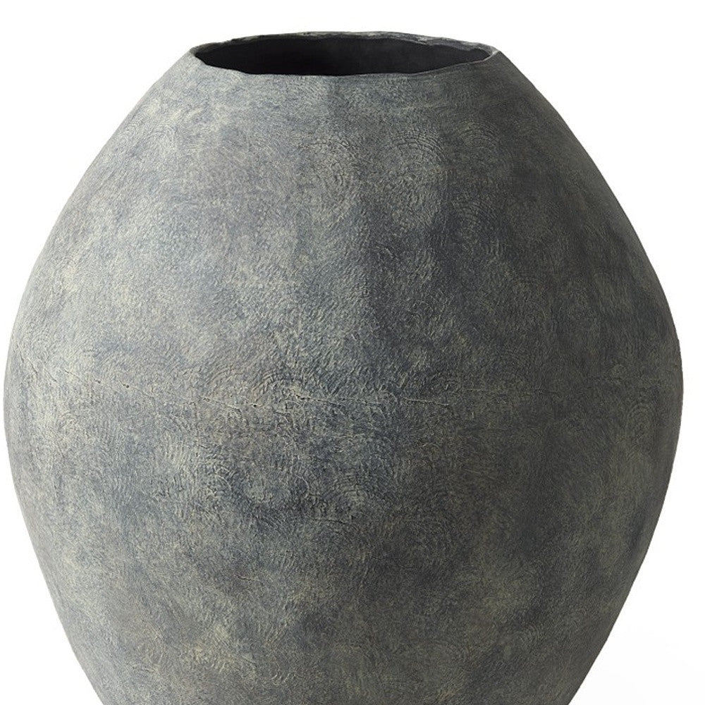 28" Gray Cylinder Ceramic Floor Vase - Loft&Timber