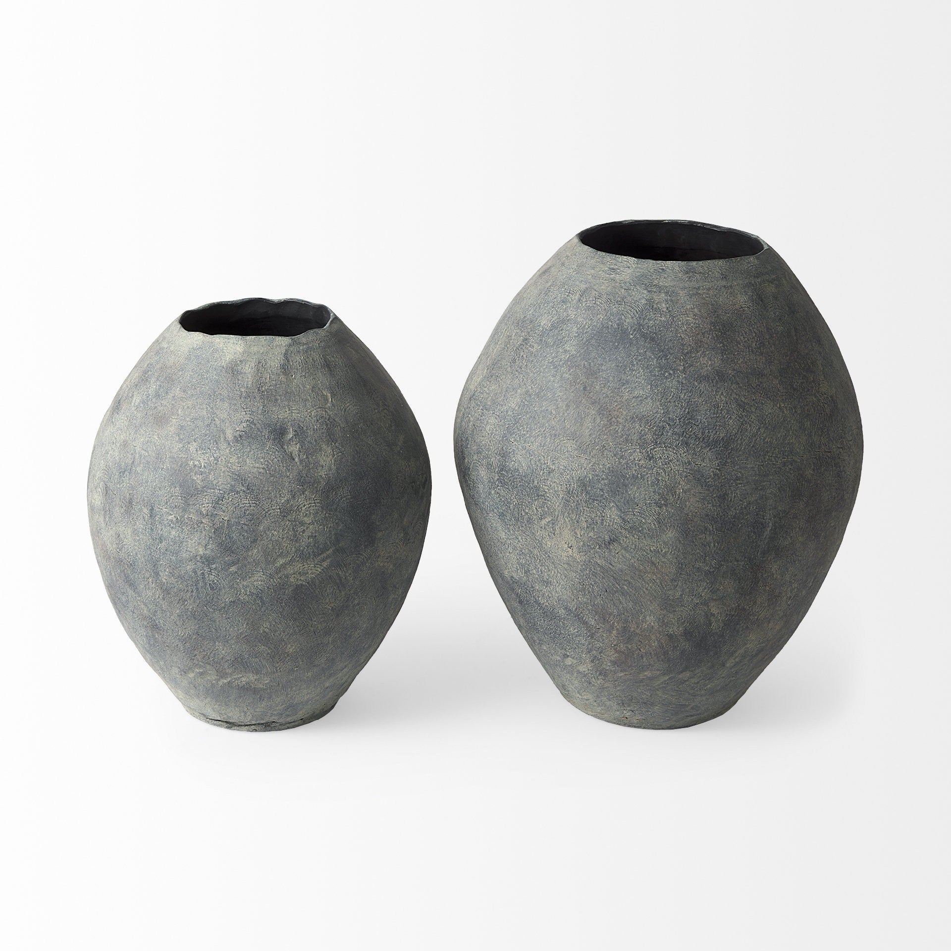 28" Gray Cylinder Ceramic Floor Vase - Loft&Timber