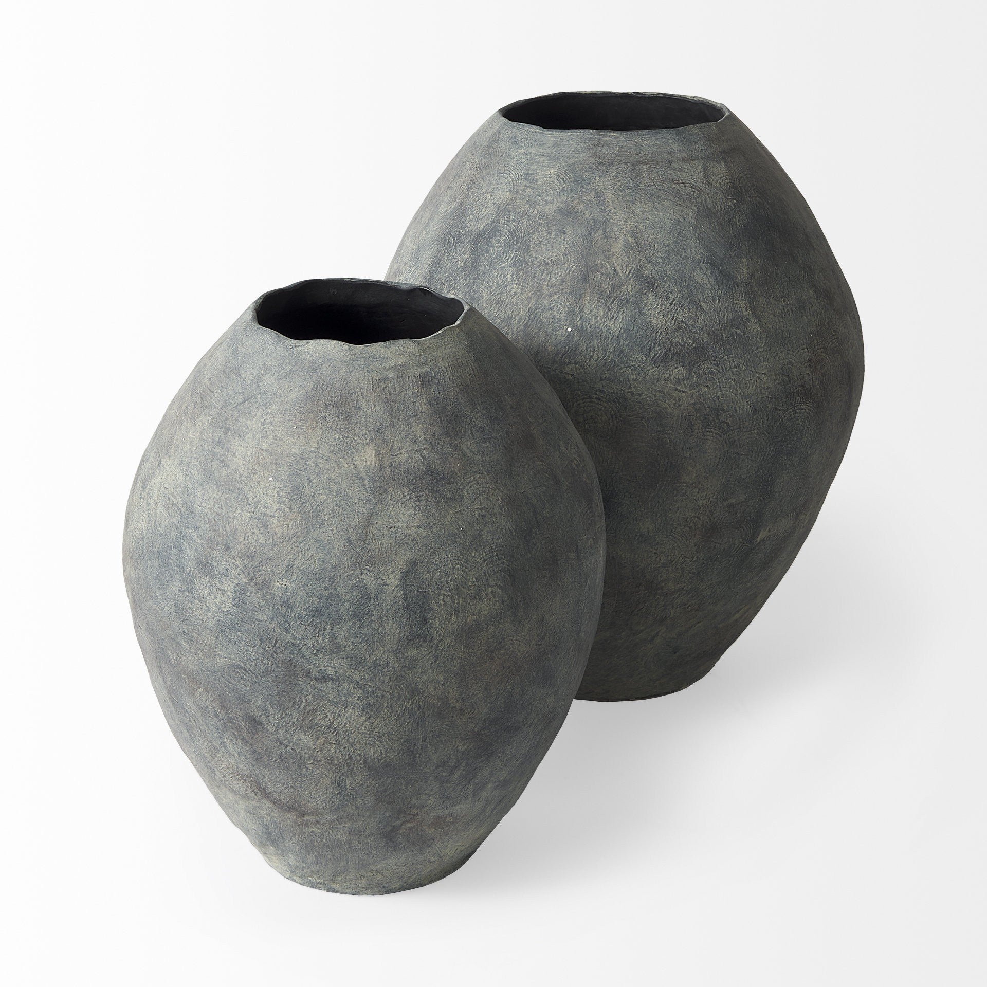 28" Gray Cylinder Ceramic Floor Vase - Loft&Timber