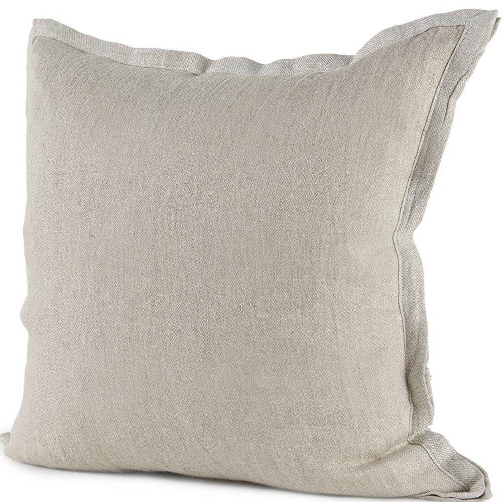 Cream Bordered Pillow Cover - Loft&Timber