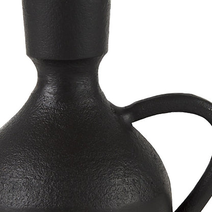 7" Black Ceramic Round Jug Vase - Loft&Timber