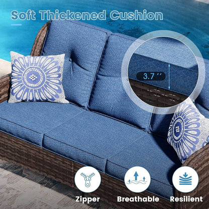 Outdoor Patio Furniture Set with Fire Pit Table - Loft&Timber