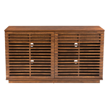 54" Brown Enclosed Storage TV Stand - Loft&Timber