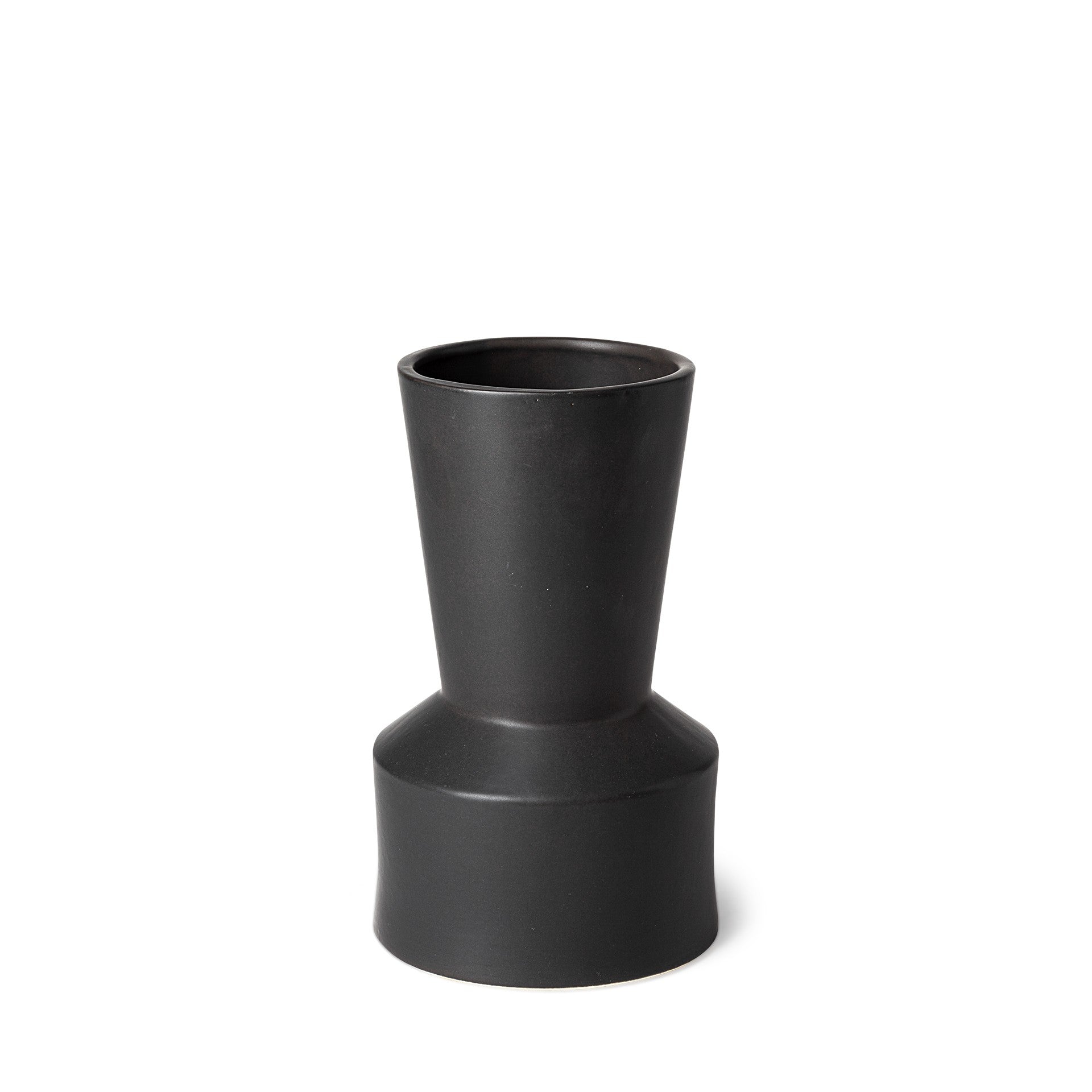 9" Black Abstract Cylinder Ceramic Table Vase - Loft&Timber